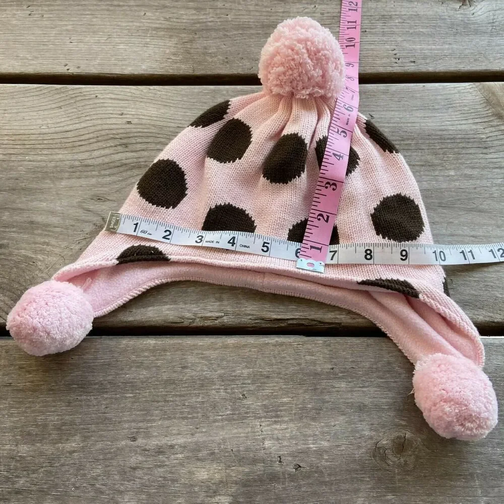 Gymboree Girls Hat Sz 5 6 7 Sweeter Than‎ Chocolate Parfait Pink Brown Polka Dot